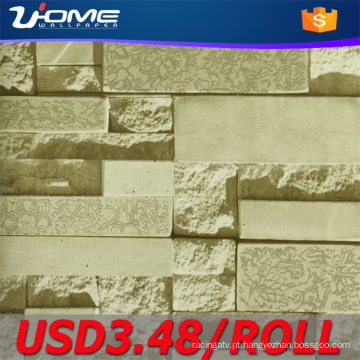 Papel de parede de tijolo 3D Uhome vintage decorativo